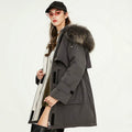 Women Warm Waterproof Windproof Cotton Vintage Parka Jacket
