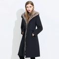 Women Winter Thickened Warm Down Parka Jacket Zipper Closure