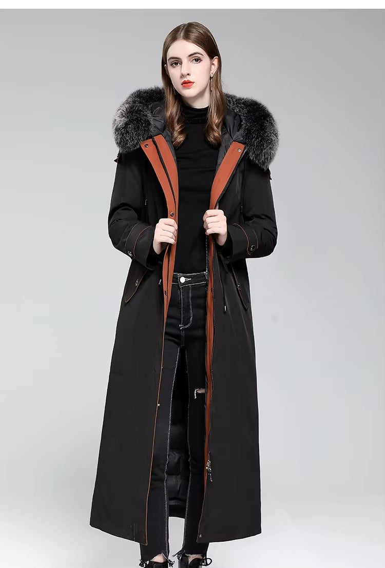 Women Long Loose Down Cotton Padded Windbreaker Parka Coat