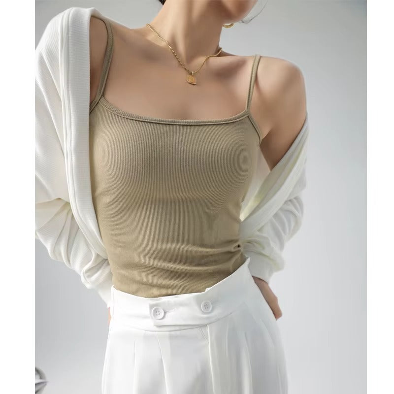 Women Sexy V-Neck Plain Tank Top Camisole