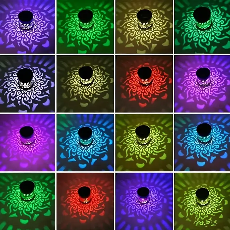 2-Pack Solar Mandala Projector Lights