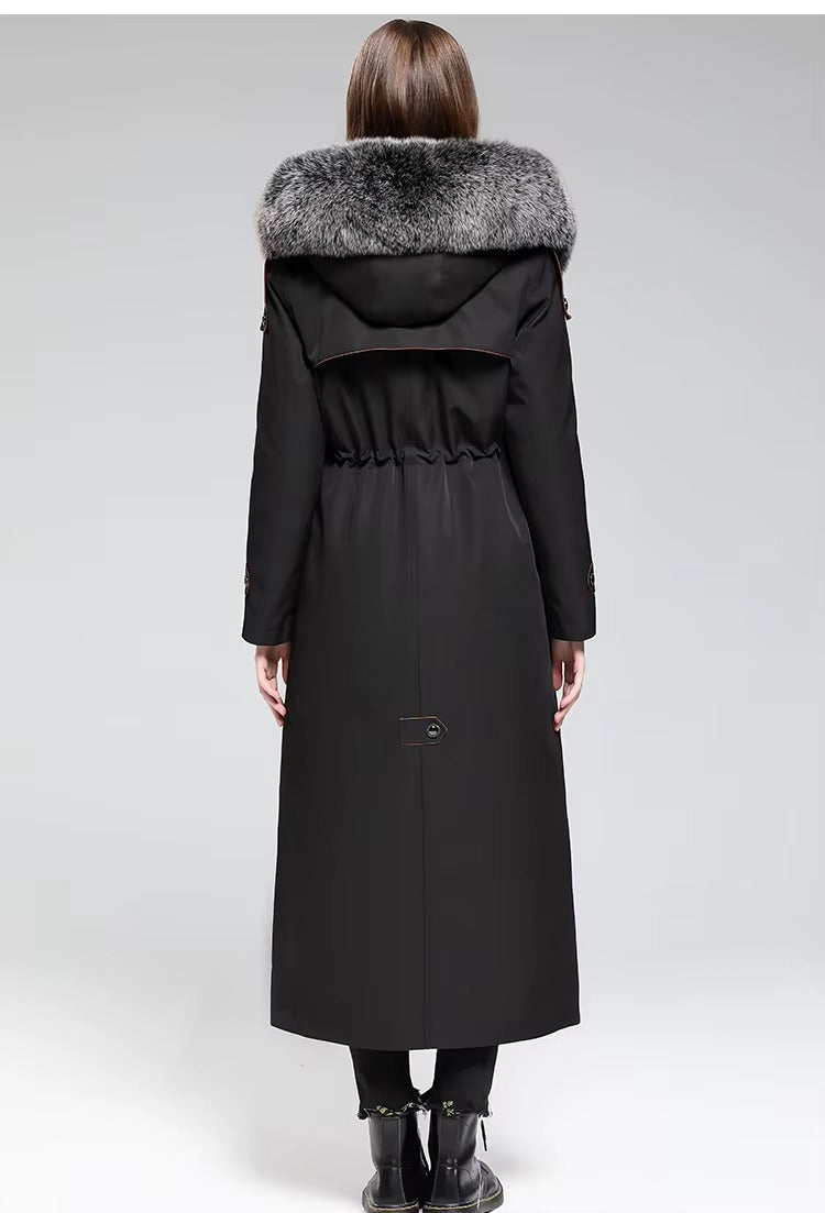 Women Long Loose Down Cotton Padded Windbreaker Parka Coat